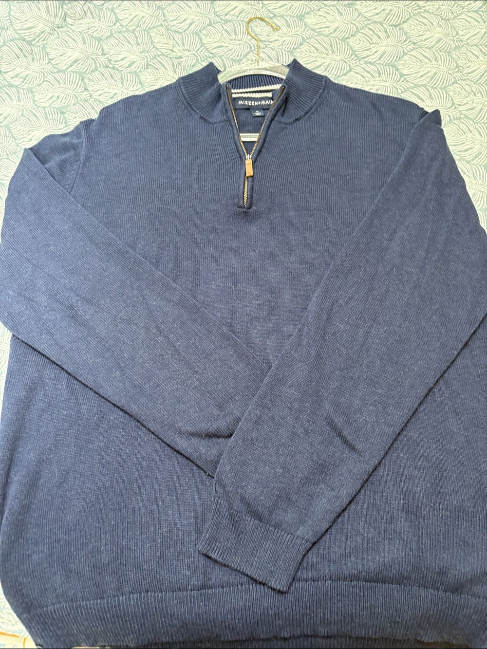 Mizzen+Main Dark Navy Quarterzip Sweater